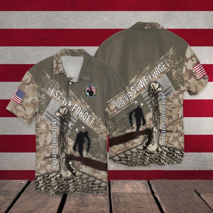 4th Of July Independence Day Memorial Day Lest We Forget United State Veteran Hawaiian Shirt